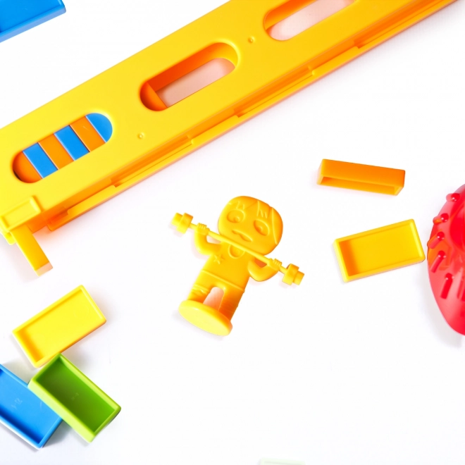 Domino pálya vonatos készlet gyerekeknek – Piros
