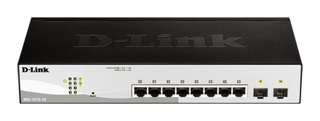 D-Link DGS-1210 Smart+ gigabites szintű switch 8xGE 2xSFP porttal