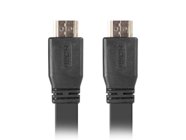 Fekete 4K HDMI kábel 1.8m, lapos kivitel