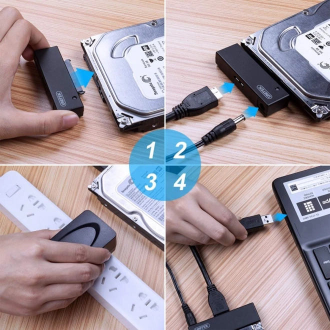 USB 3.0 - SATA III adapter HDD/SSD 2,5/3,5 hüvelyk