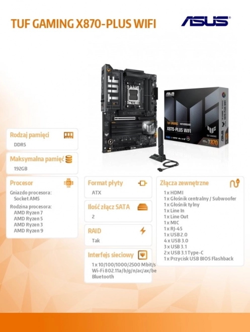 TUF Gaming X870 Plus Wifi Alaplap
