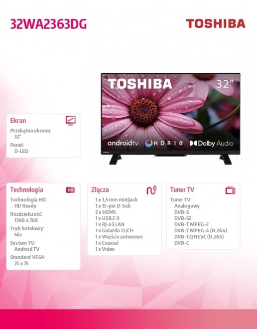 32 hüvelykes LED televízió