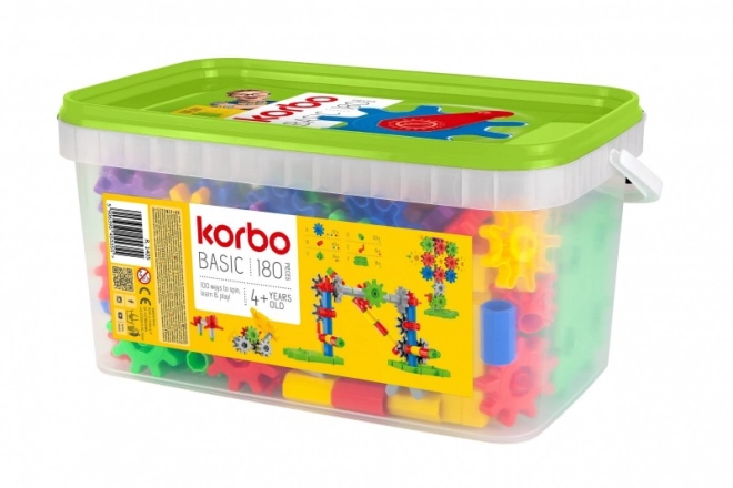 180 színes darabot tartalmaz