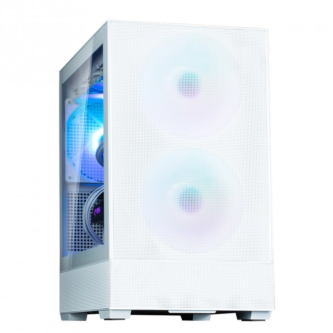 Fehér mATX Mini Torony P30 Air ARGB Ventilátorokkal