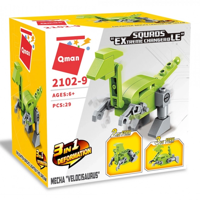 Qman squros extrém changer robot velocisaurus 3 az 1-ben