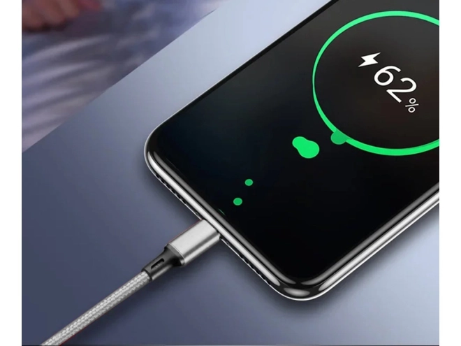 3in1 usb kábel telefonhoz villám kábel iphone micro usb type-c 1.2 m – Fehér