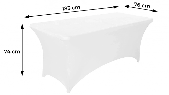 Modernhome univerzális fehér asztalterítő 180 cm-es vendéglátó asztalhoz
