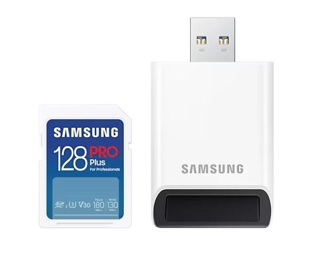 Samsung SD Pro Plus 128GB memóriakártya és olvasó