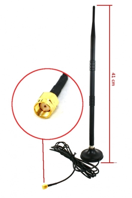 Savio Wi-Fi körsugárzó antenna 12dBi 41cm RP-SMA