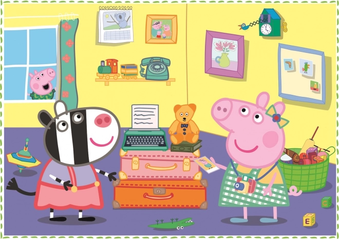 Peppa malac nyaralási emlékek 4 az 1-ben puzzle szett