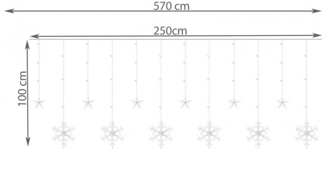 Színes LED függöny 138 izzóval