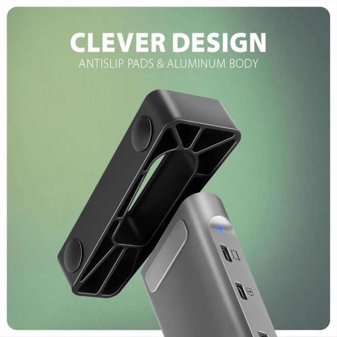 Axagon HMC-10HLS USB-C hub 9 az 1-ben többportos eszköz