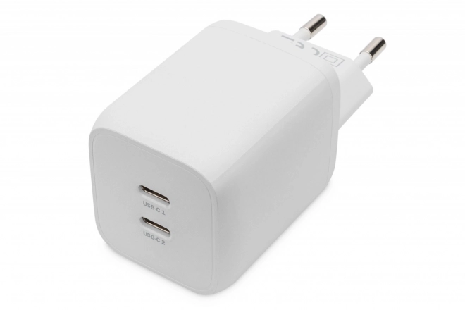 Fehér GaN dupla USB-C PD 3.0 töltő, max. 65W