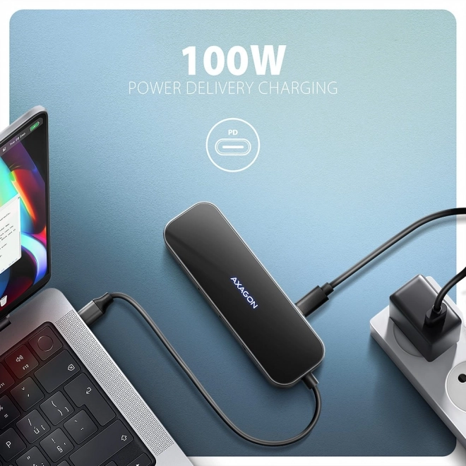 Axagon HMC-6GLN USB hub 6 az 1-ben