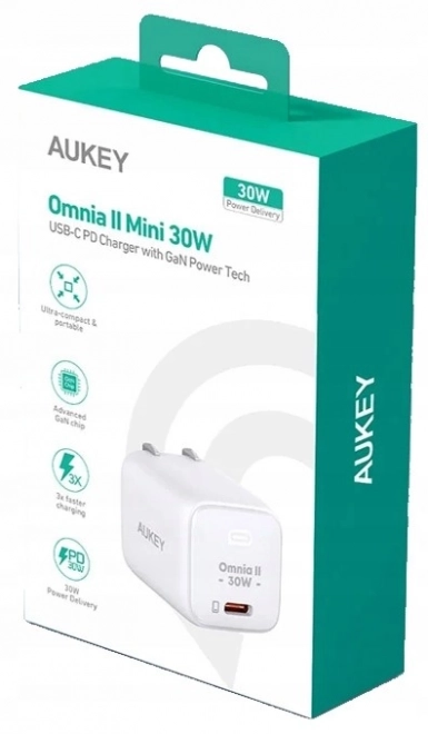 Omnia II Mini gyors USB-C hálózati töltő PowerDelivery 30W