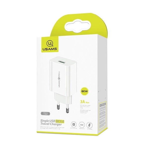 Hálózati töltő 18W QC 3.0 USB-C kábel