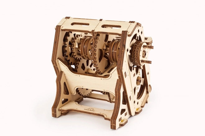 Ugears 3D fa mechanikus puzzle STEM oktatási sebességváltó