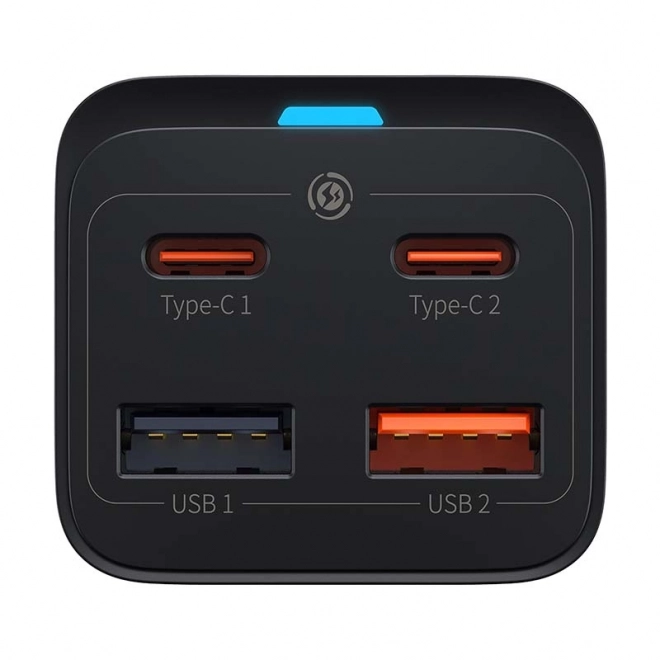 gyors töltő Baseus GaN3 Pro, 2x USB-C, 2x USB, 65W fekete