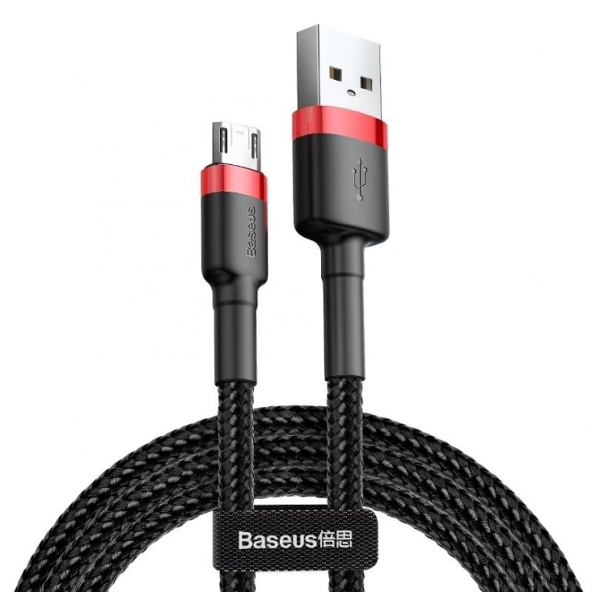 kábel baseus cafule micro usb 2,4a 1m piros-fekete