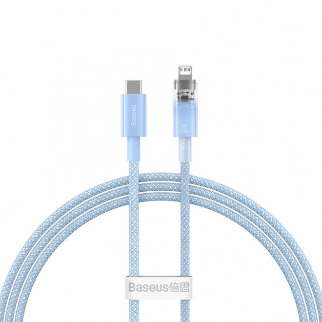 Baseus gyors töltőkábellel USB-C-ről Lightning-ra - Kék