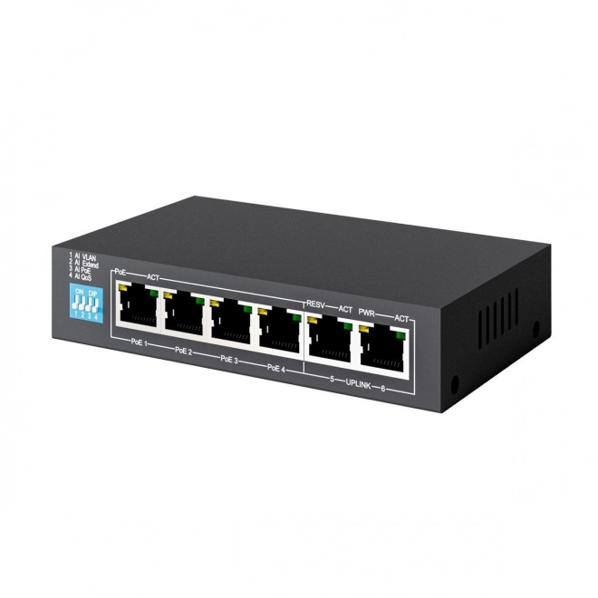 Extralink Krios PoE 6 portos gigabites switch kamerarendszerekhez