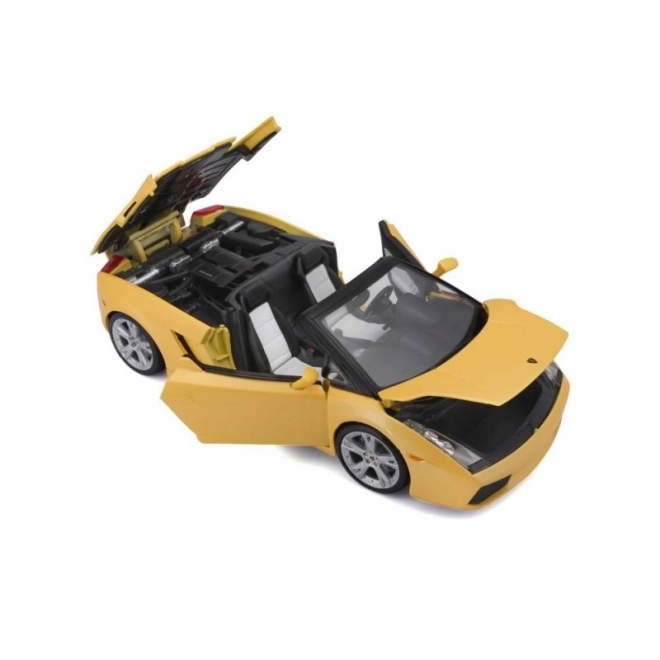 Bburago lamborghini gallardo spyder fémmodell sárga 1:18