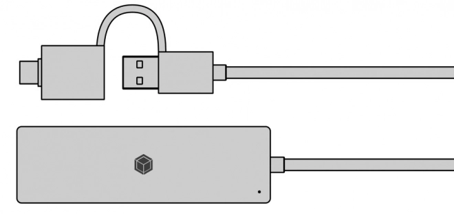 4-portos USB hub Type-C és Type-A