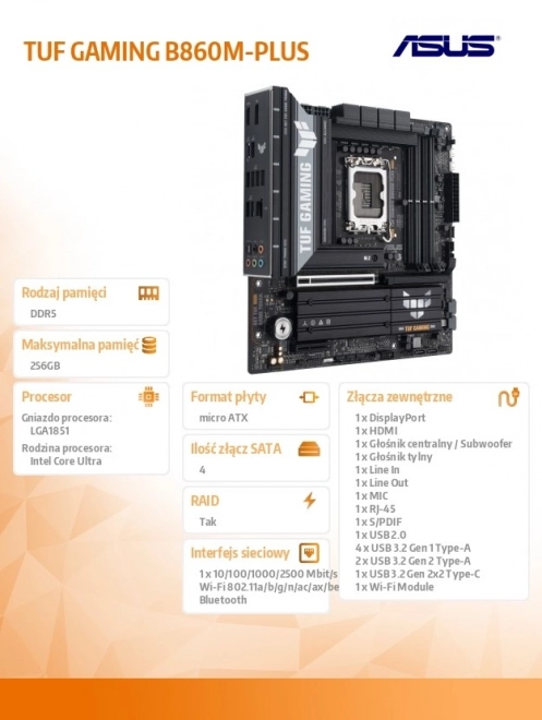 TUF Gaming B860M-Plus alaplap