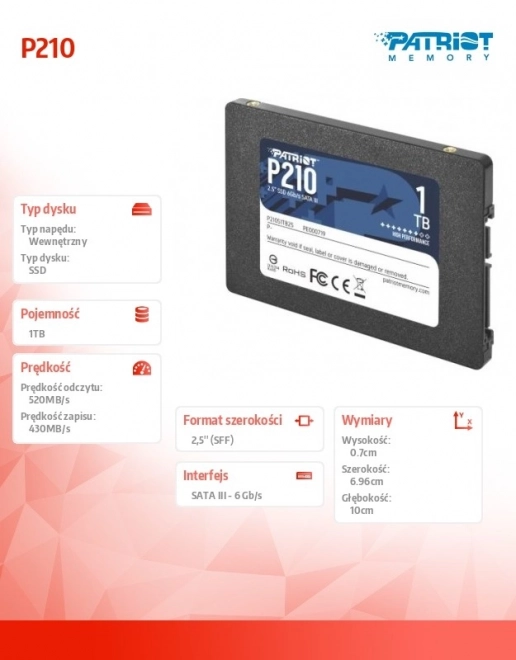 Patriot 1TB SSD meghajtó