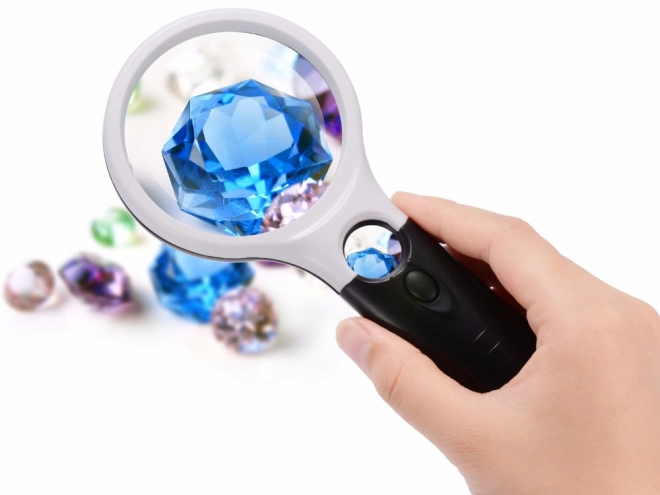 Nagyítós olvasólámpa LED 45x és 3x nagyítással