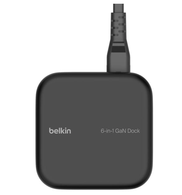 GaN 6 az 1-ben dokkoló állomás USB-A, USB-C, HDMI, PD
