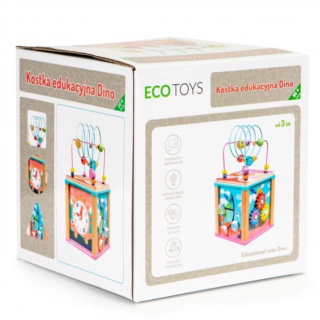 Fa oktatási kocka dinó sorozó ECOTOYS