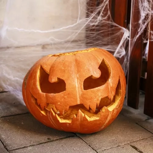 Műpókháló 2 pókkal halloweenra