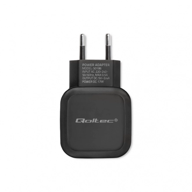 Hálózati töltő 17W 2xUSB csatlakozóval + USB-C kábel
