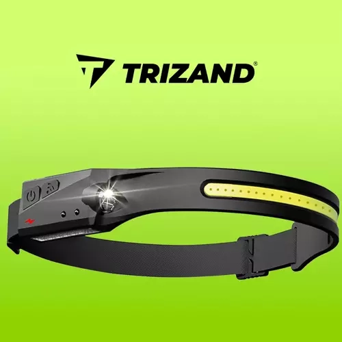 Erős LED fejlámpa USB Trizand