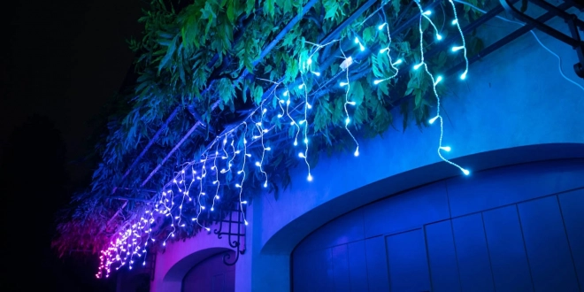 Intelligens fényfüzér jégcsapok 190 RGBW LED