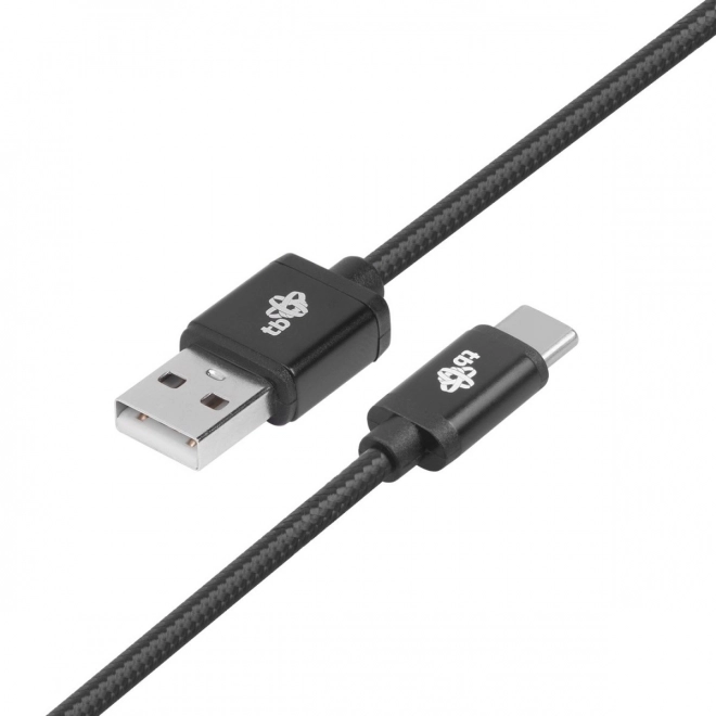 Prémium fekete USB-USB C kábel 1.5m szövött