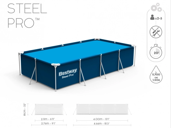 Bestway 400x211x81cm családi medence
