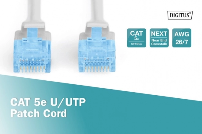 Patch Csatlakozó U/UTP Kategória 5e Szürke 0,5m