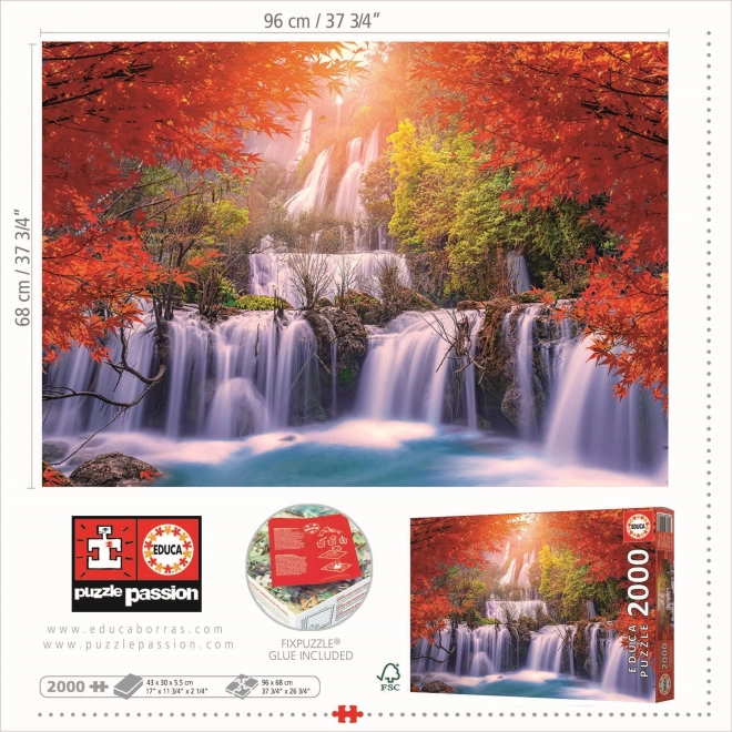 Thaiföldi vízesés puzzle 2000 darab