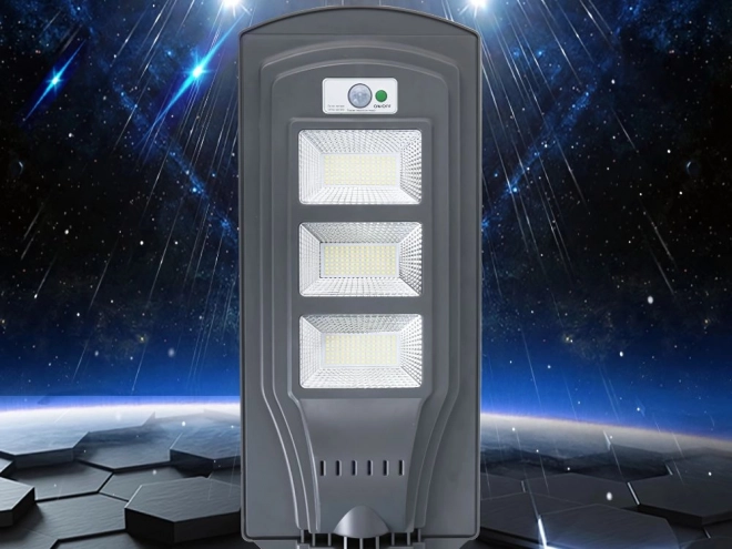Napelemes utcai LED lámpa távirányítóval és mozgásérzékelővel, IP65