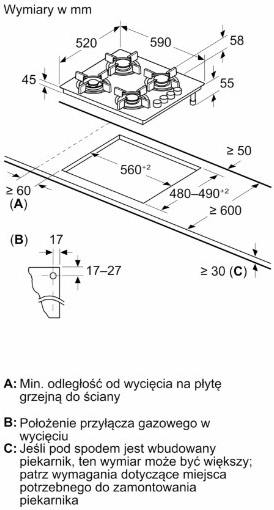 Bosch Gáz Üveg Főzőlap