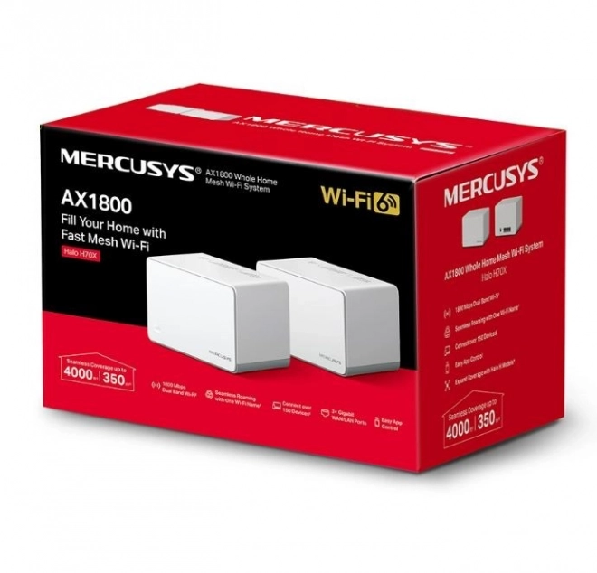 Wifi rendszer TP-Link Halo H70X AX1800 2-csomag