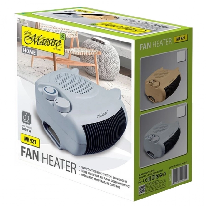 Sokoldalú szürke termosztatikus ventilátor