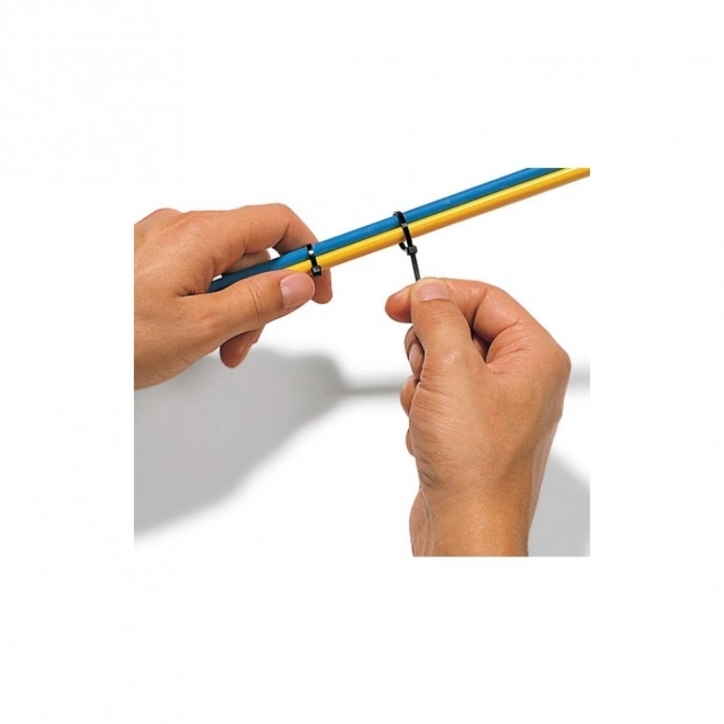 Nylon kábelkötegelő 200 x 2,5 mm fekete, 100 db