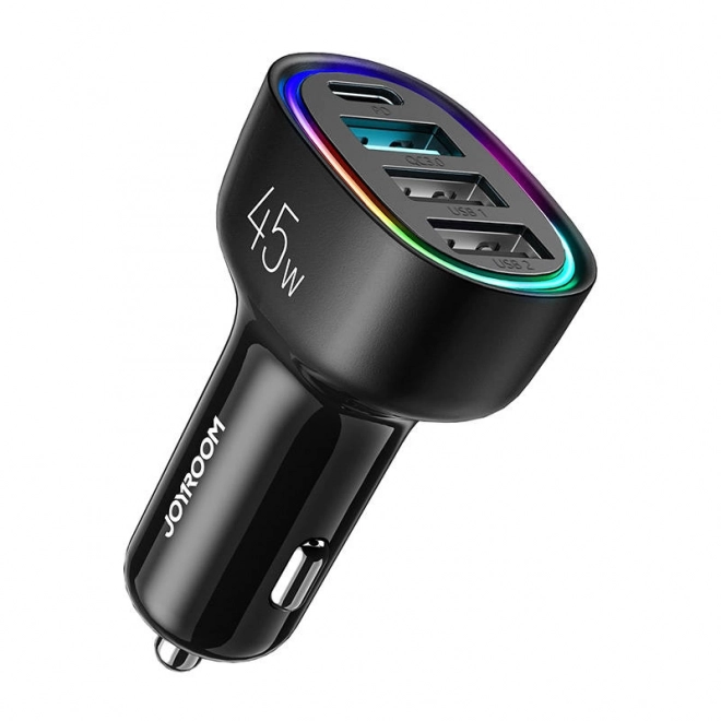 Joyroom autós töltő 4 portos USB-Cs PD QC3.0 fekete