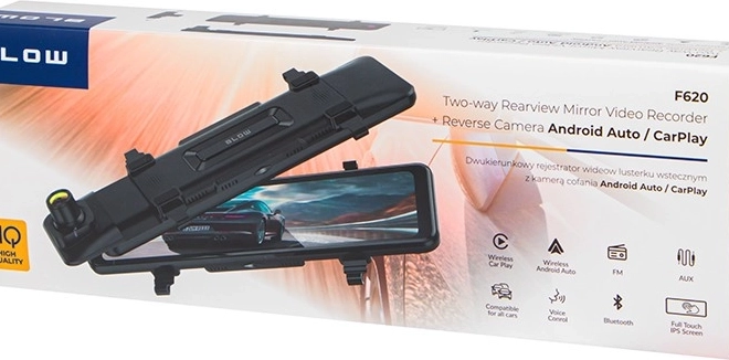 Videorögzítő BLACKBOX DVR F620 Carplay Android kamera + hátsó kamera