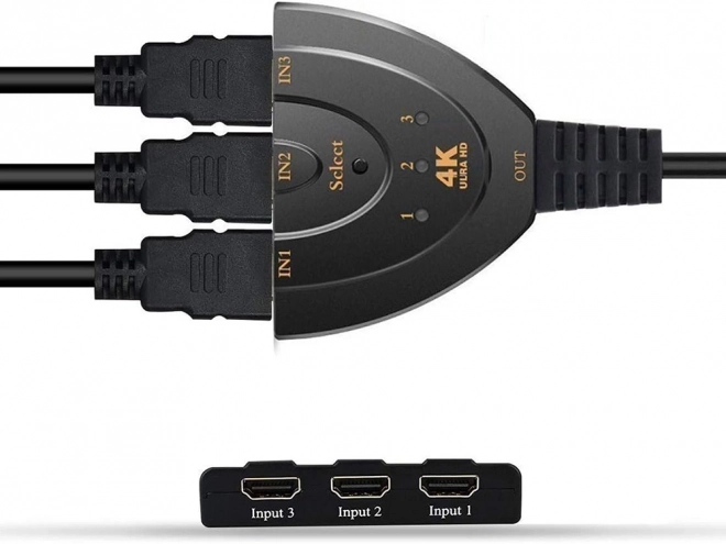 hdmi elosztó kapcsoló 3 az 1-ben 4k