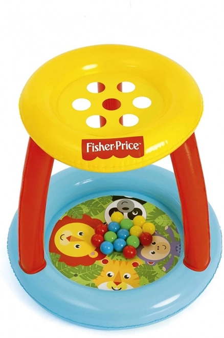 Fisher Price bölcső tetővel és labdákkal Animal Friends 89 x 89 x 84 cm