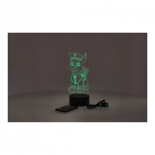 3d led éjszakai lámpa kutya hologram távirányítóval